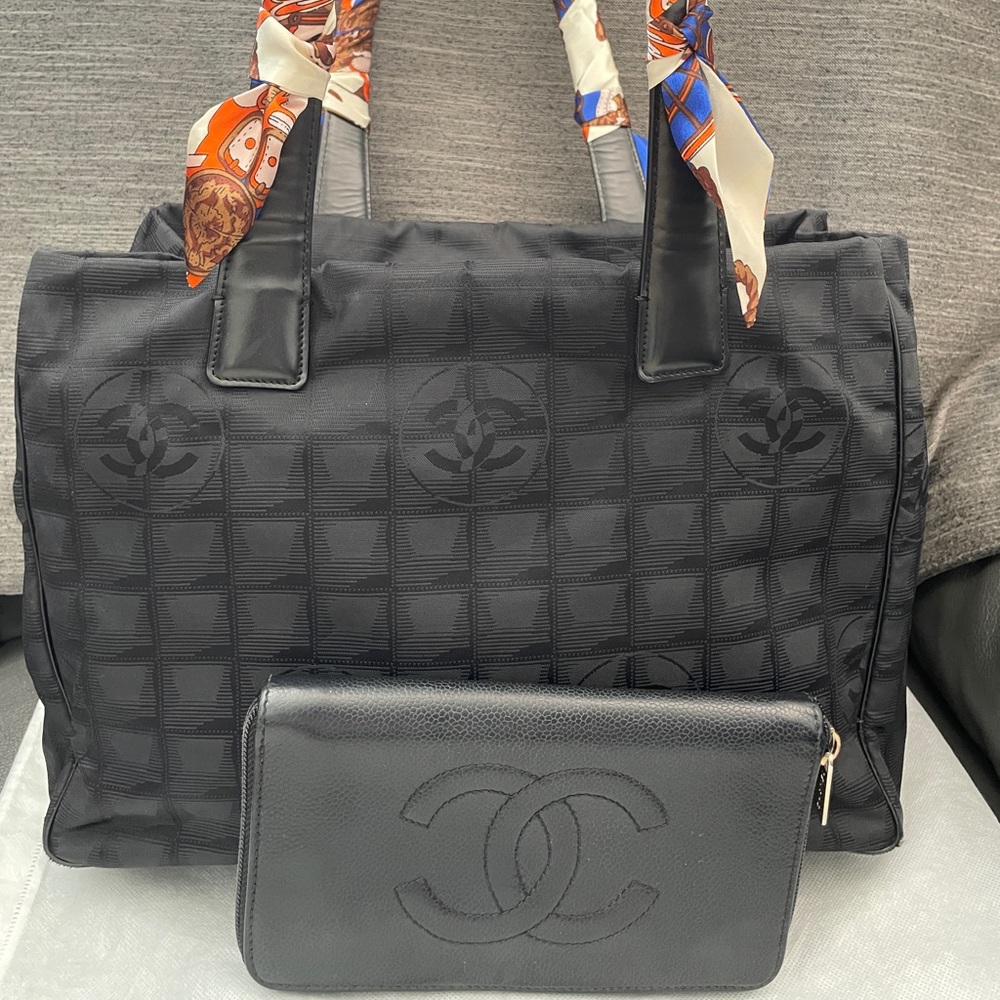 Chanel Tote Bag and Chanel Caviar zippy wallet